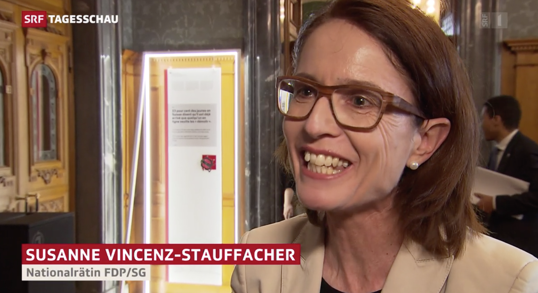 Susanne Vincenz-Stauffacher in der Tagesschau vom 19.12.2019